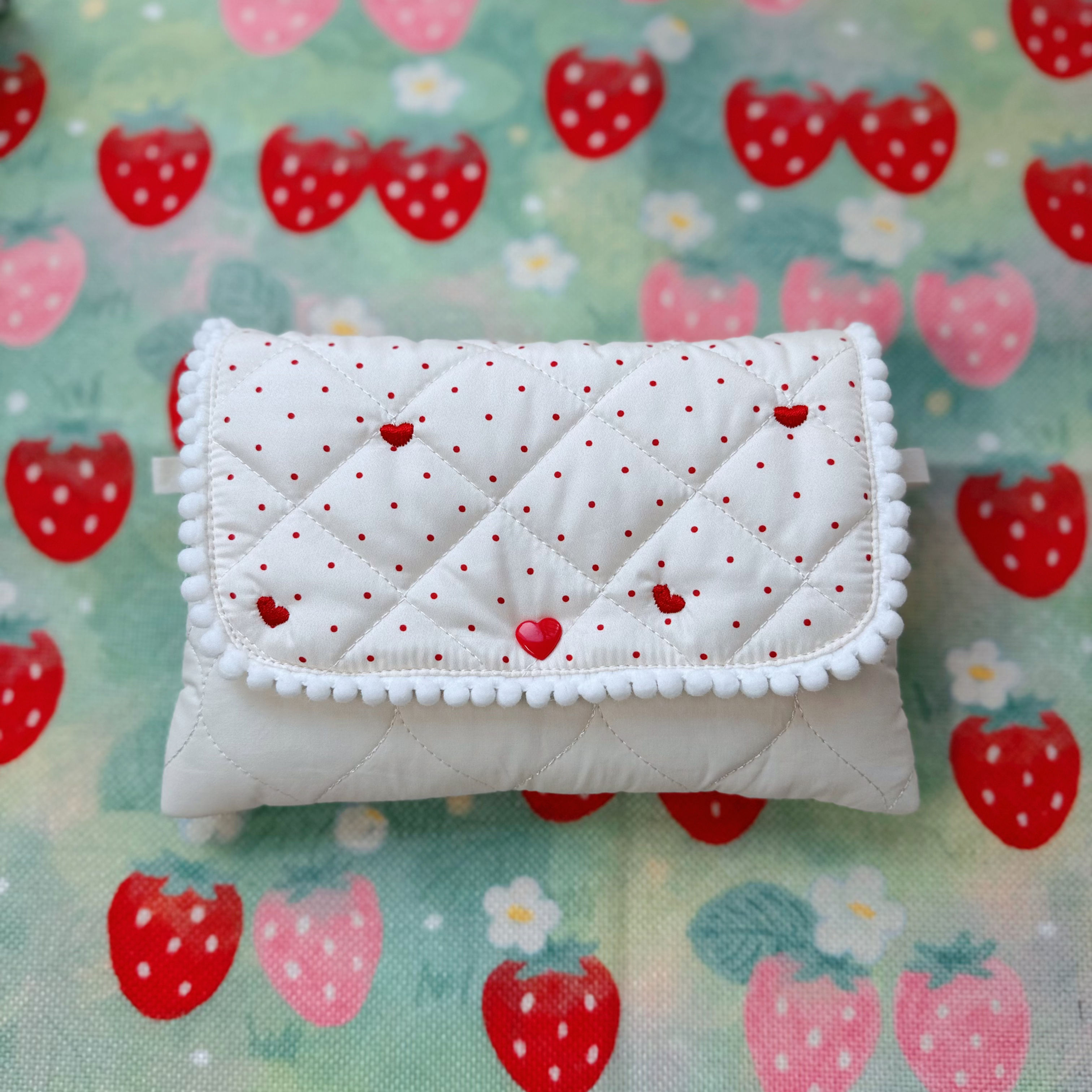 Cute fluffy carrying bag collection | heart button version