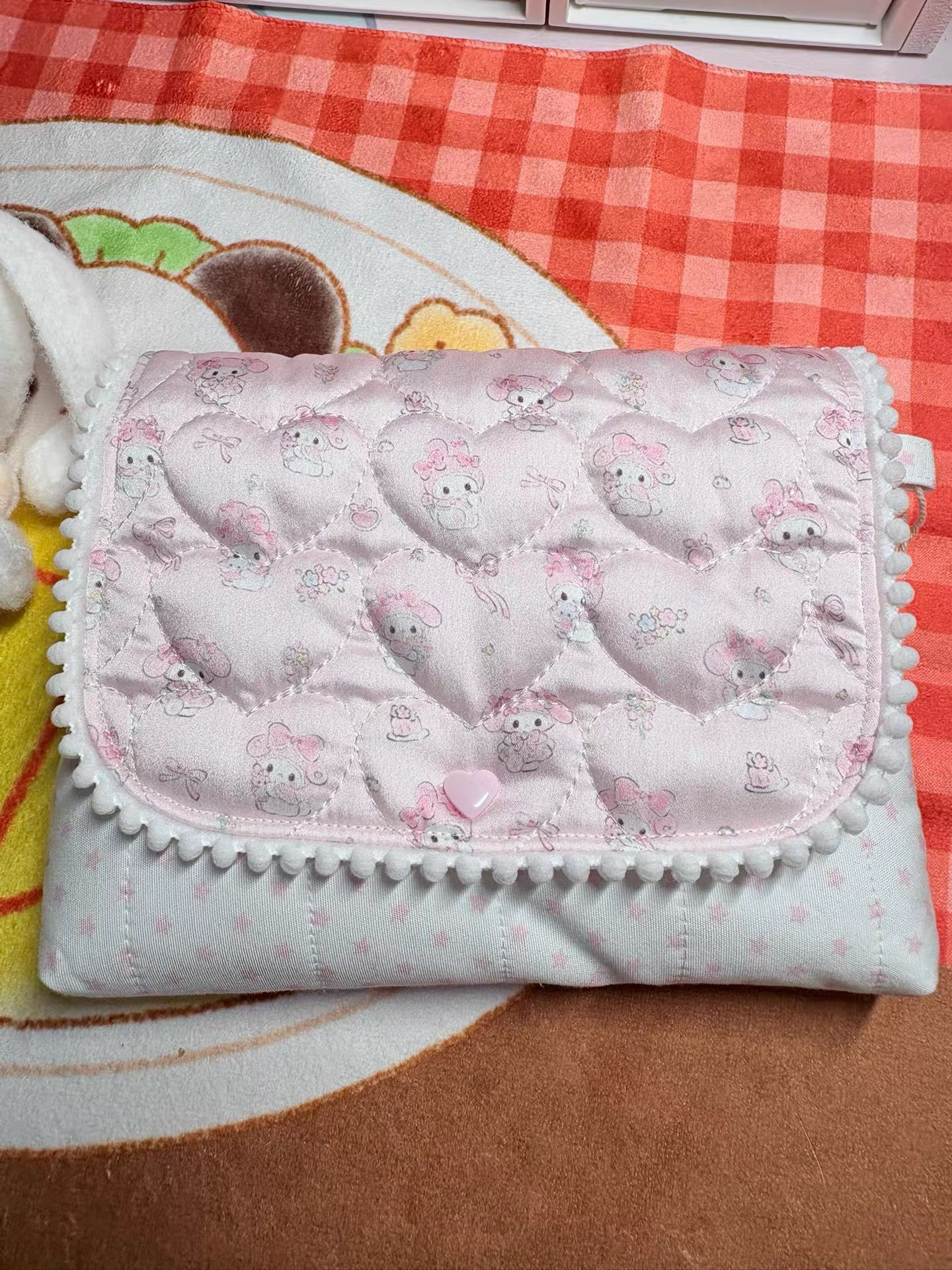 Cute fluffy carrying bag collection | heart button version