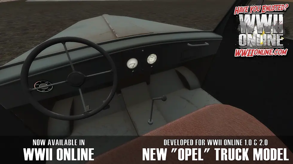 New Bedford truck model, recreated for WWII Online 1.0 and 2.0 in the first person perspective!