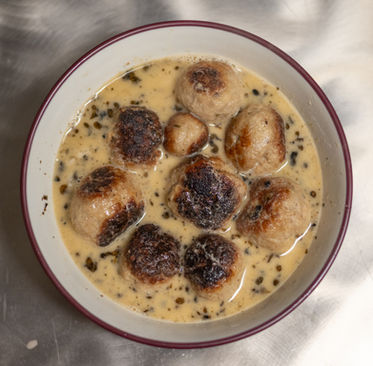 Chicken Meatballs in Cream Sauce