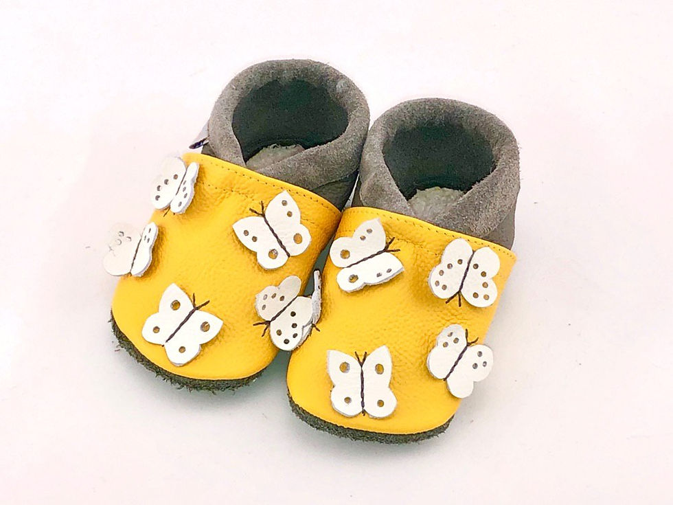 Miniaturbild: Kinderlederschuh Schmetterlinge