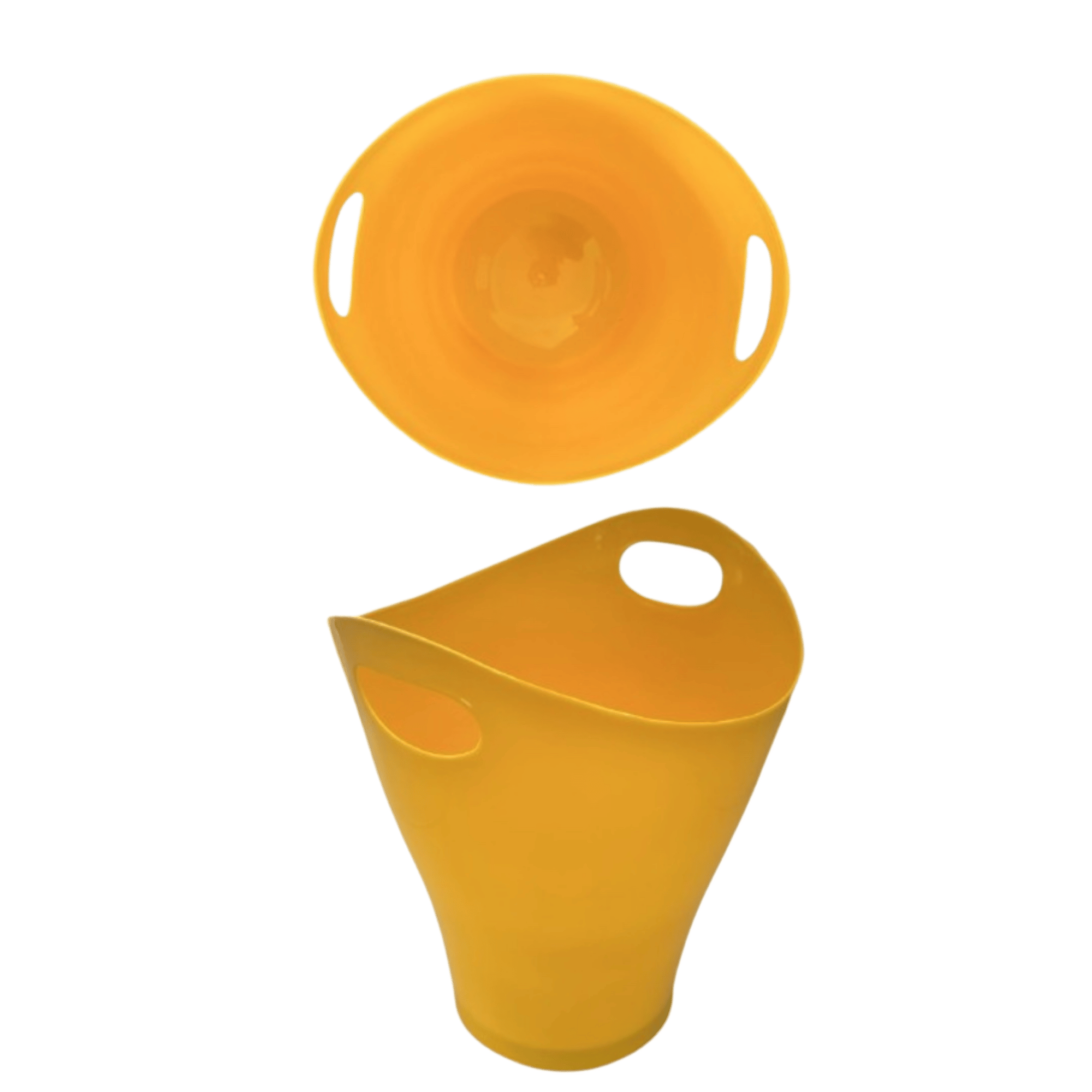 Balde de gelo amarela