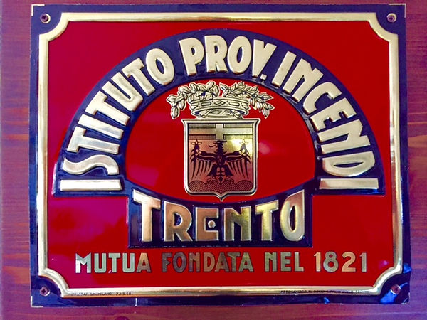 Targa Istituto Provinciale Incendi Trento 1821