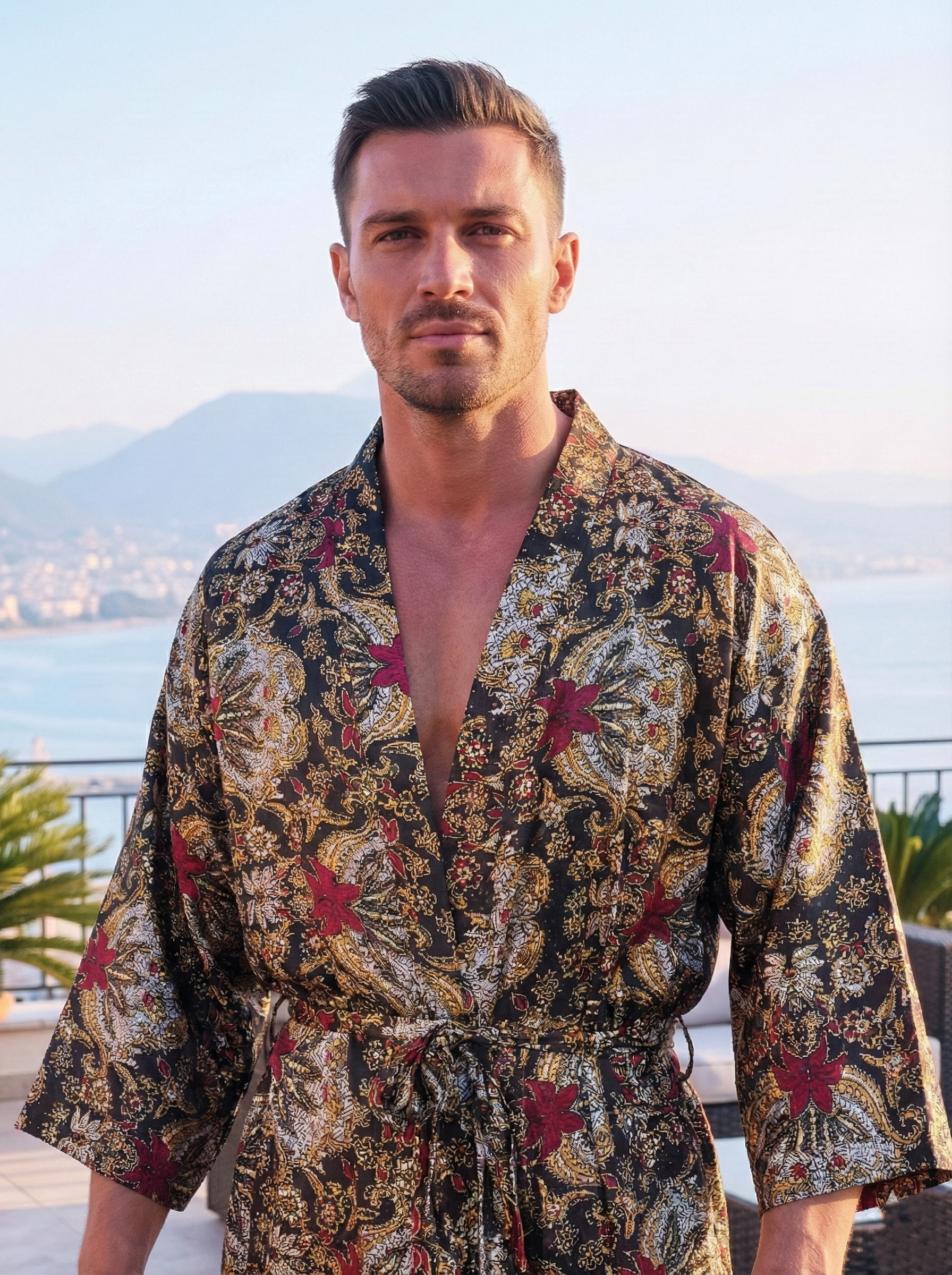 Luxury Silk Blend Kimono Robe | Royal kimono silk | Men's & Women's Long or Sh