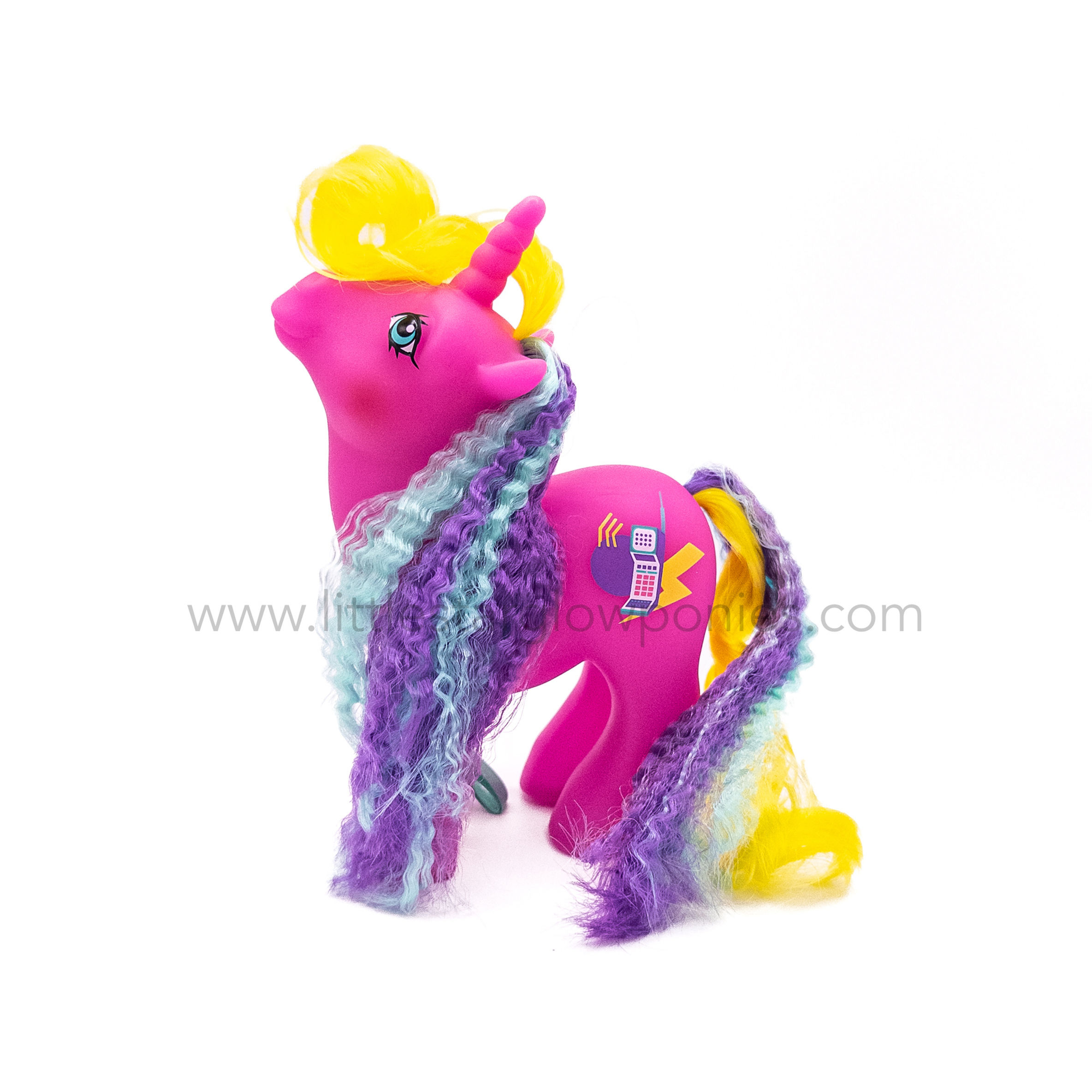 HQG1C - ToneWave - Totally Tubular Retro 80’s Unicorn Custom Pony