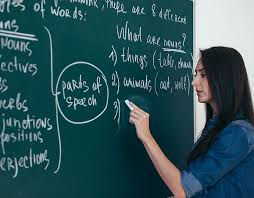 Woman teaching English