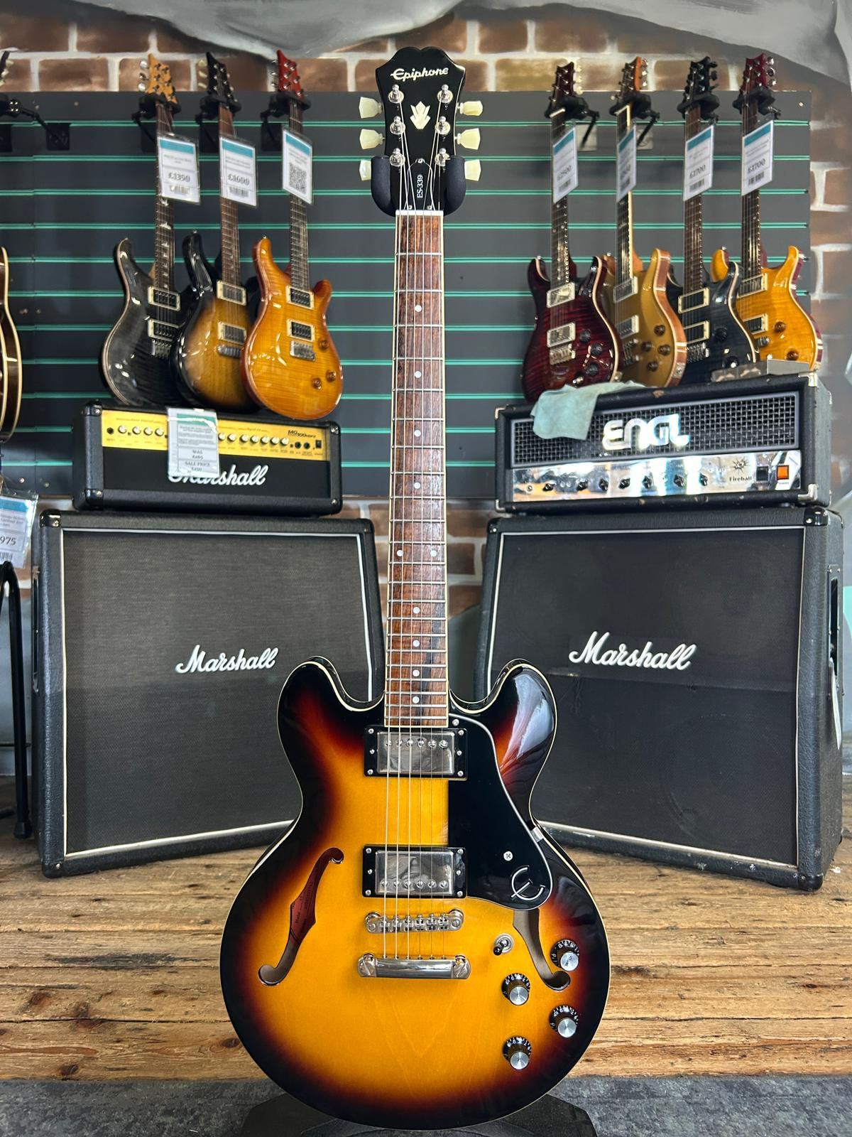 Epiphone ES-339 Pro Vintage Sunburst 2020 Semi-Hollow Electric Guitar