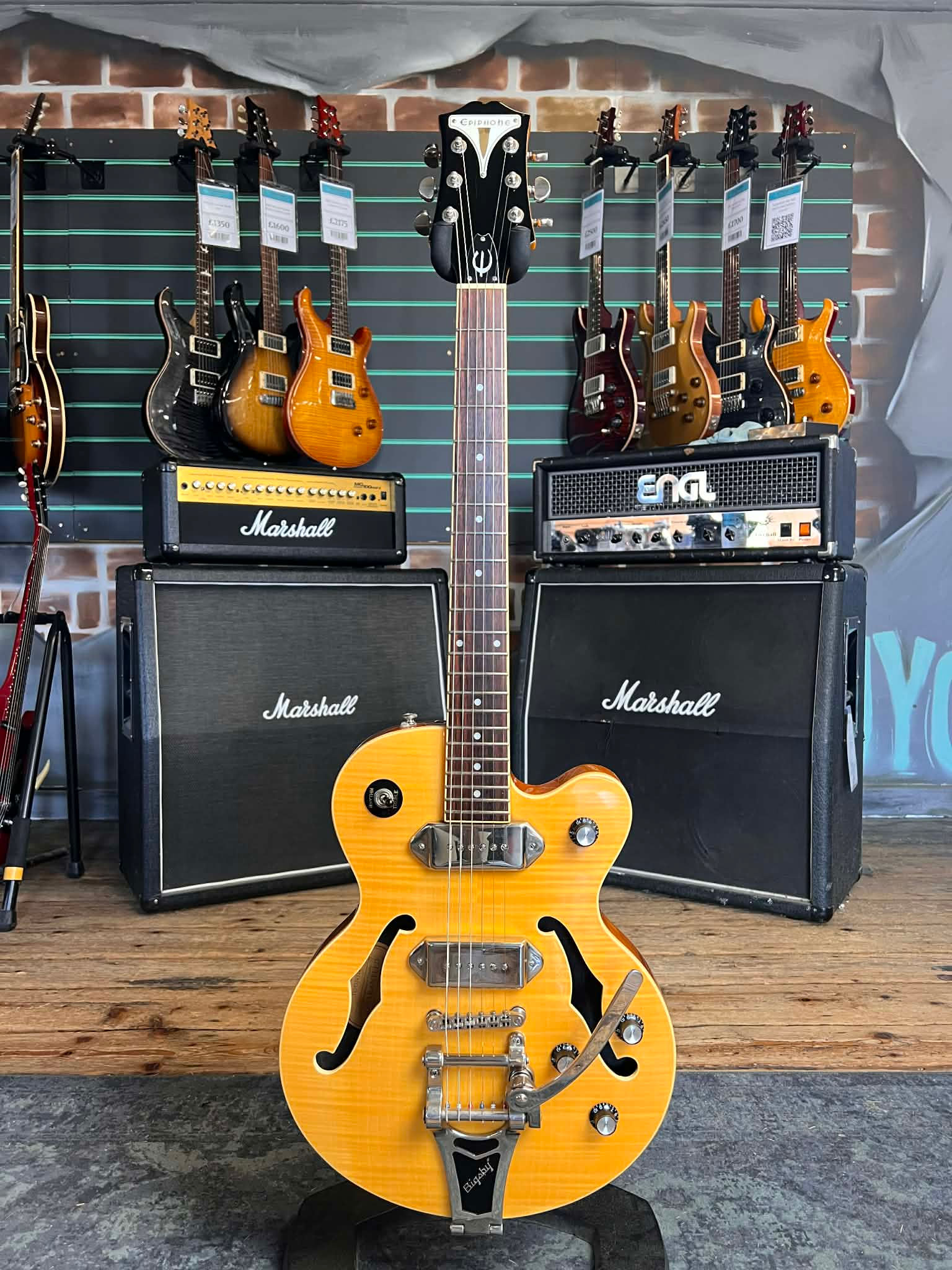 Epiphone Wildkat Antique Natural 2014 Semi-Hollow Electric Guitar