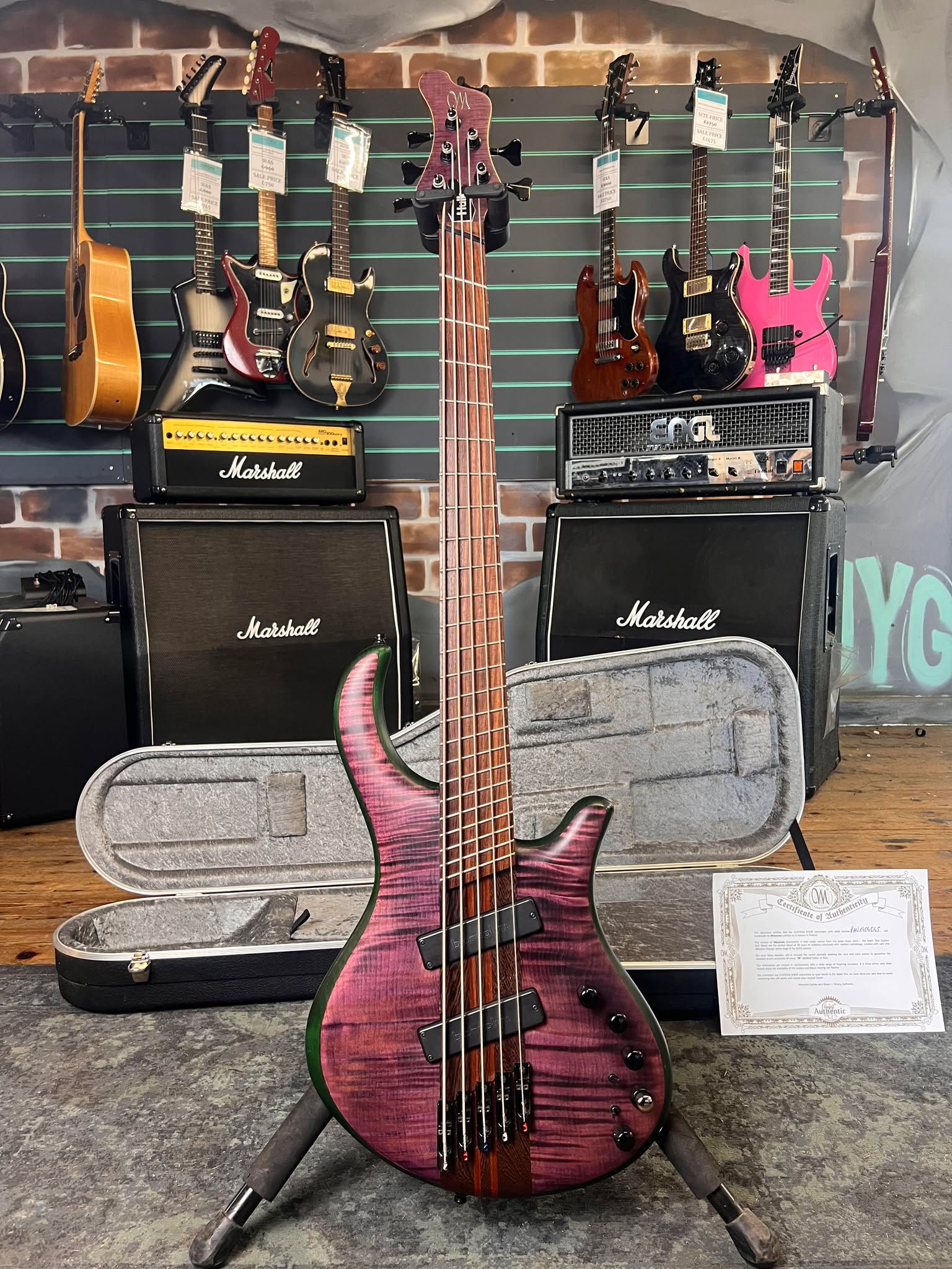 Mayones Custom Shop Patriot 5 Classic VF 'Hulk' 5-String 2014 Electric Bass