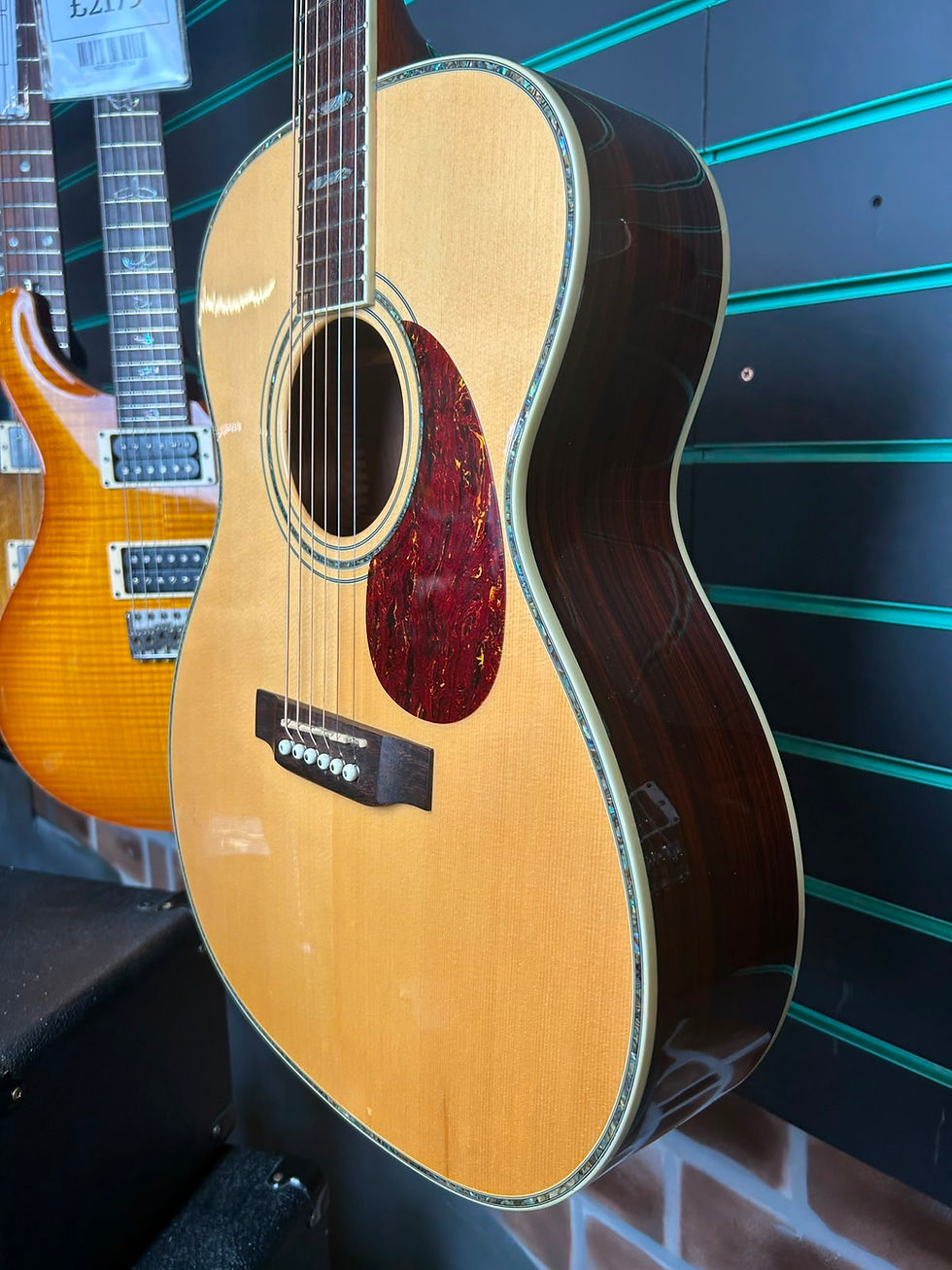 Thumbnail: Ozark 3391 OM-Style Natural Gloss Acoustic Guitar