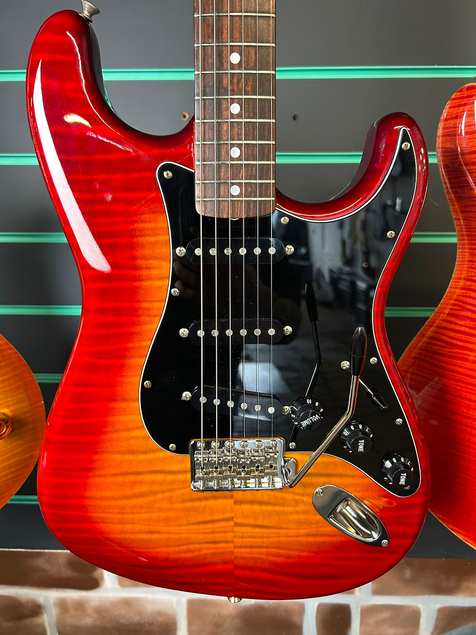 Thumbnail: Squier Silver Series SST-39 Flame Red Sunburst 1993-94 Electric Guitar
