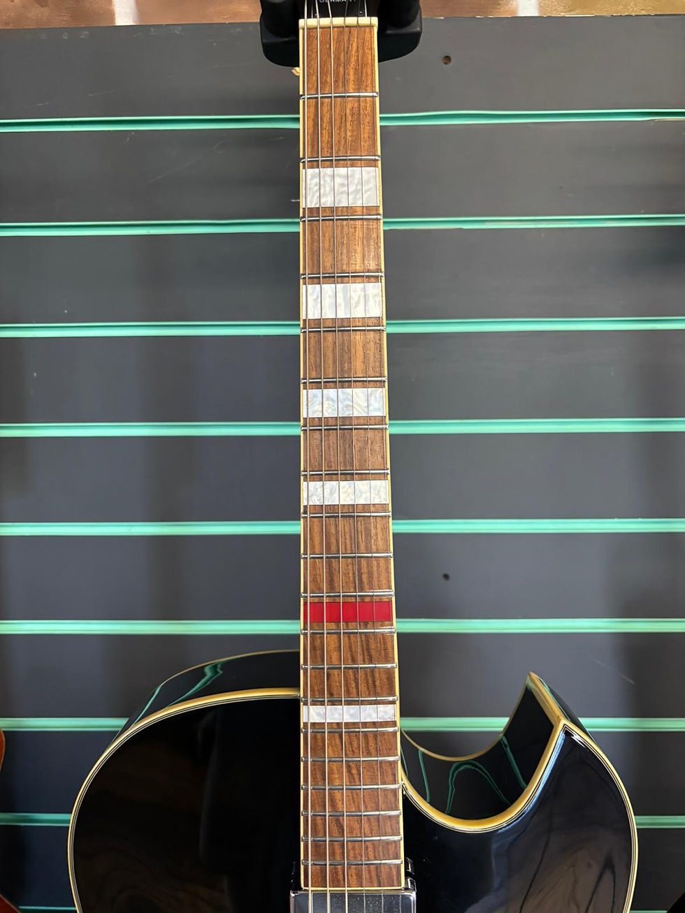 Thumbnail: Hoyer Philadelphia Transparent Black Hollow Body Electric Guitar