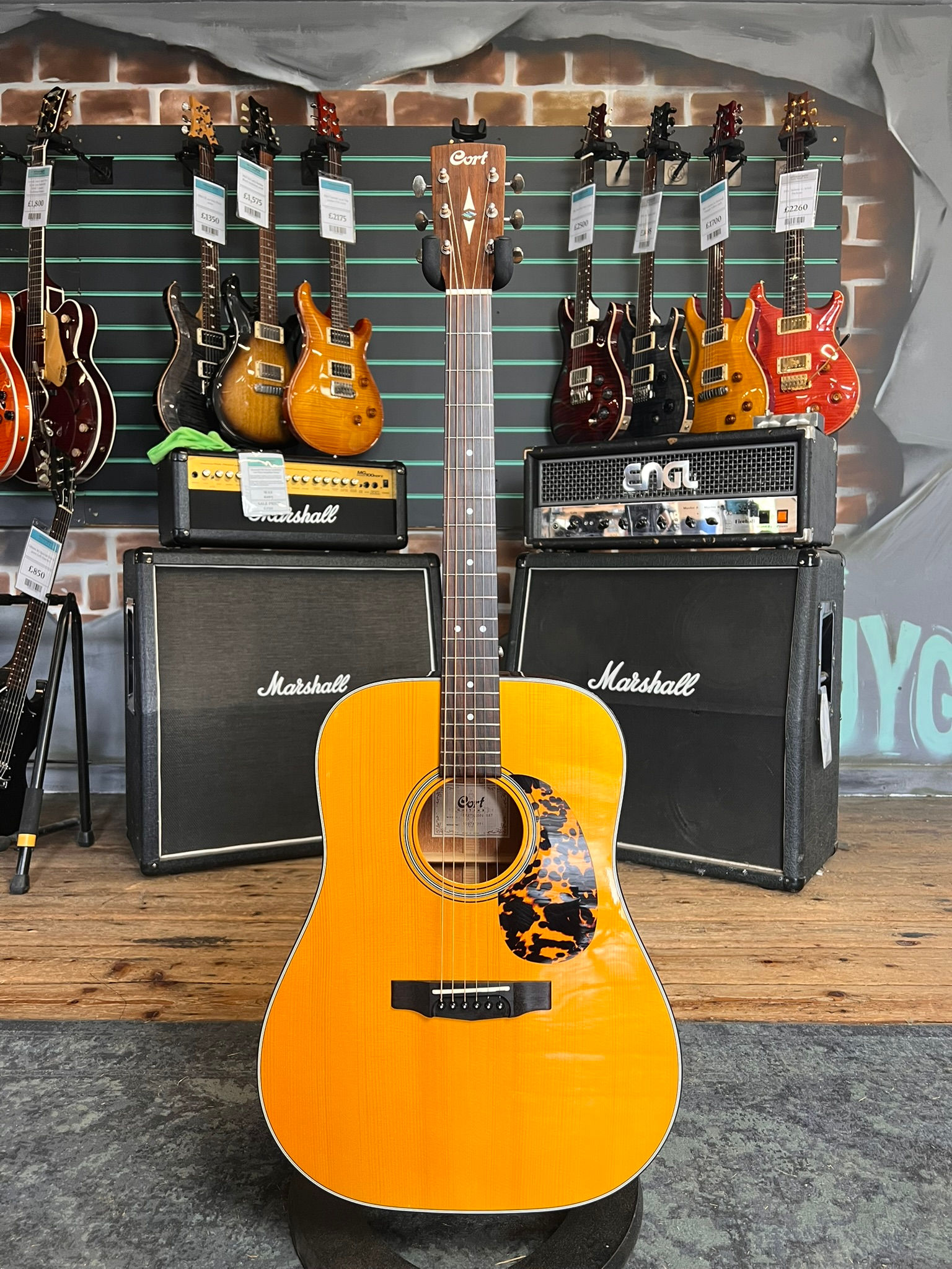 Cort Earth 300V Gloss Natural 2015 Dreadnought Acoustic Guitar