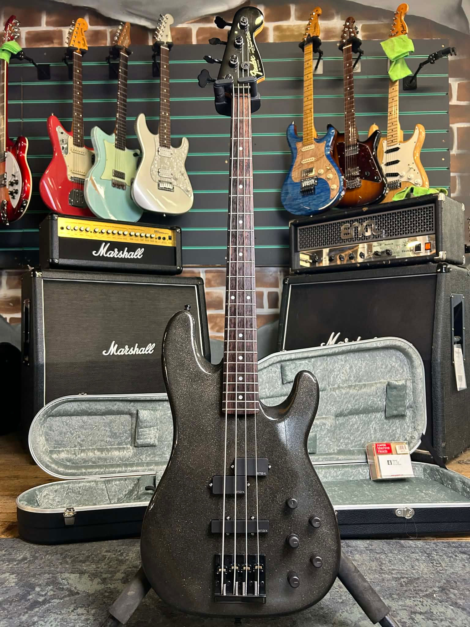 Fender Contemporary Power Jazz Bass Special Black Sparkle (Refin.) 1988 Bass