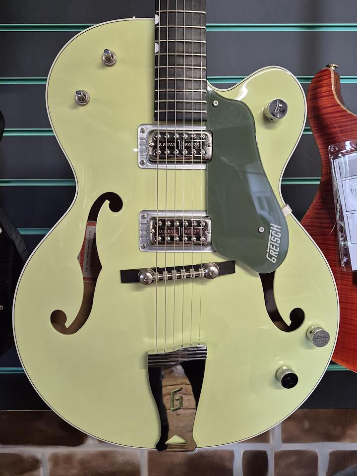 Thumbnail: Gretsch G6118T Double Anniversary Two-Tone Smoke Green 2005 Electric Guitar