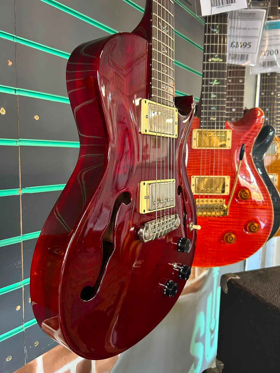Thumbnail: PRS Singlecut Hollowbody Standard Piezo Vintage Cherry 2008 Electric Guitar