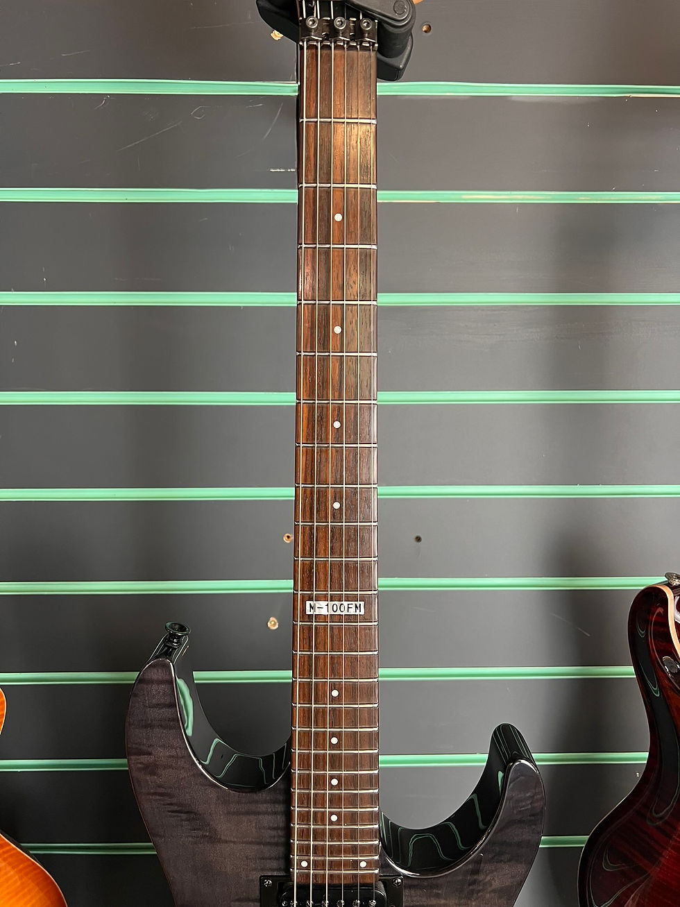 Thumbnail: ESP LTD M-100FM See-Thru Black 2006 Electric Guitar