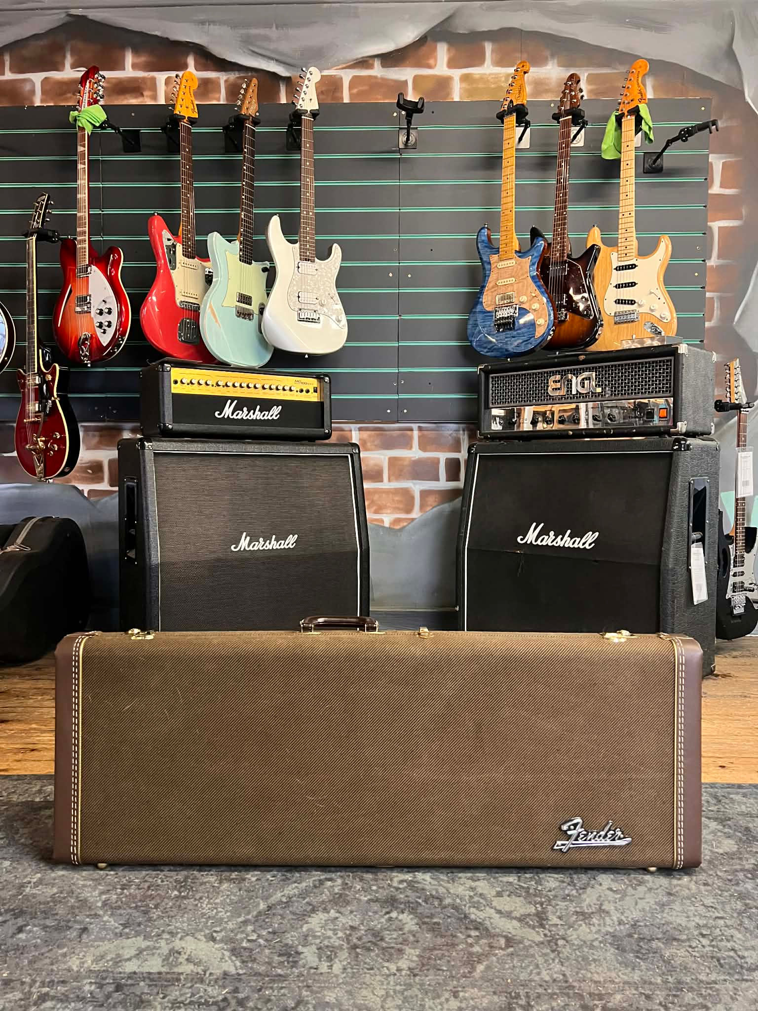 Fender G&G Dark Tweed Strat/Tele Hard Case Amber Plush Lining 2020 Hard Case