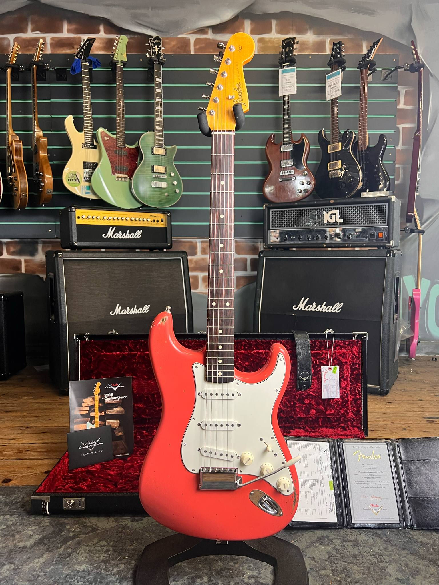 Fender Custom Shop Postmodern Stratocaster Faded Fiesta Red Journeyman 2018