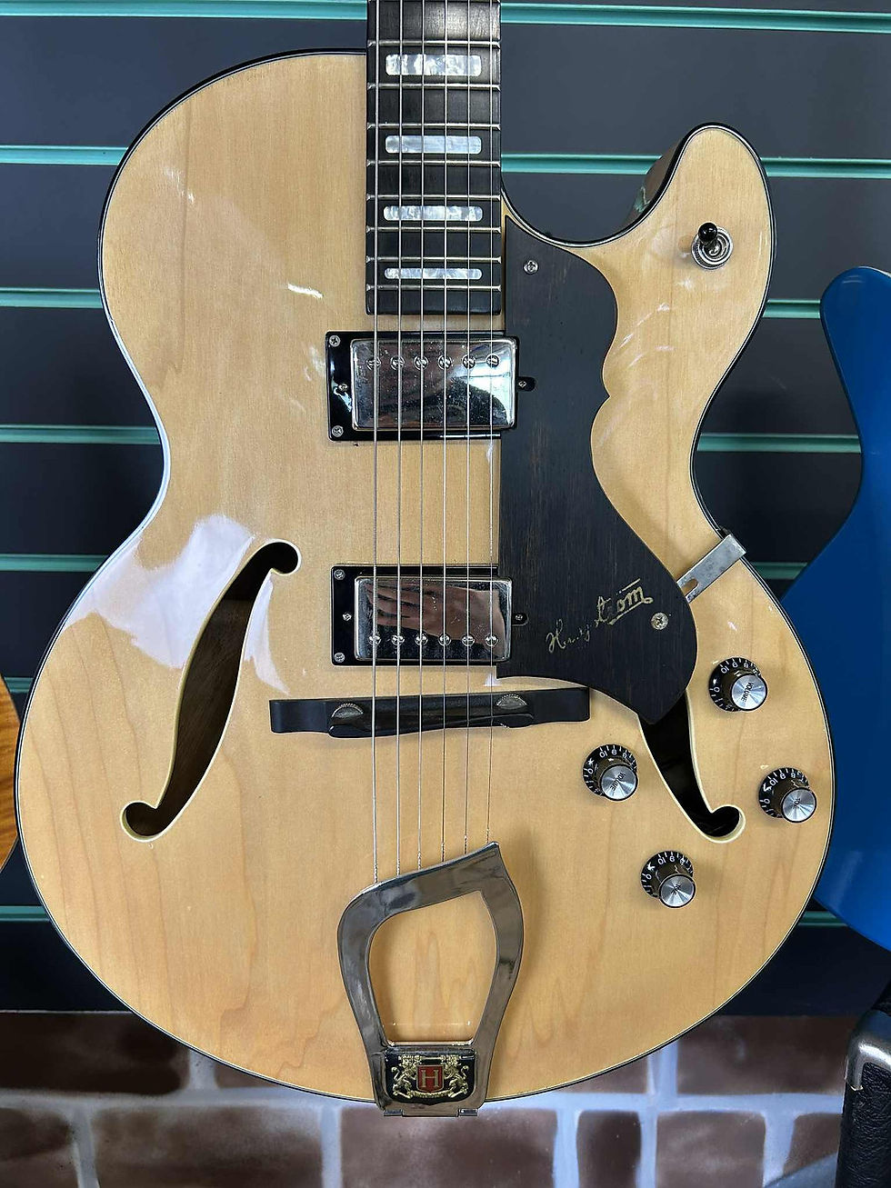 Thumbnail: Hagstrom HJ500 Gloss Natural 2006 Hollow Body Electric Guitar
