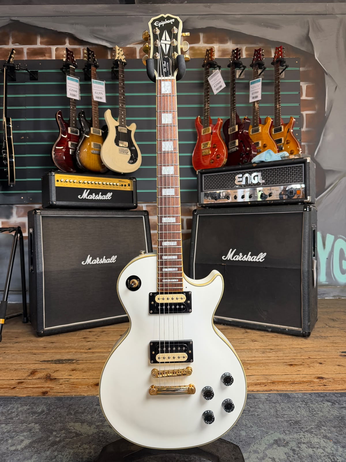 Epiphone Les Paul Custom Alpine White 2005 Electric Guitar