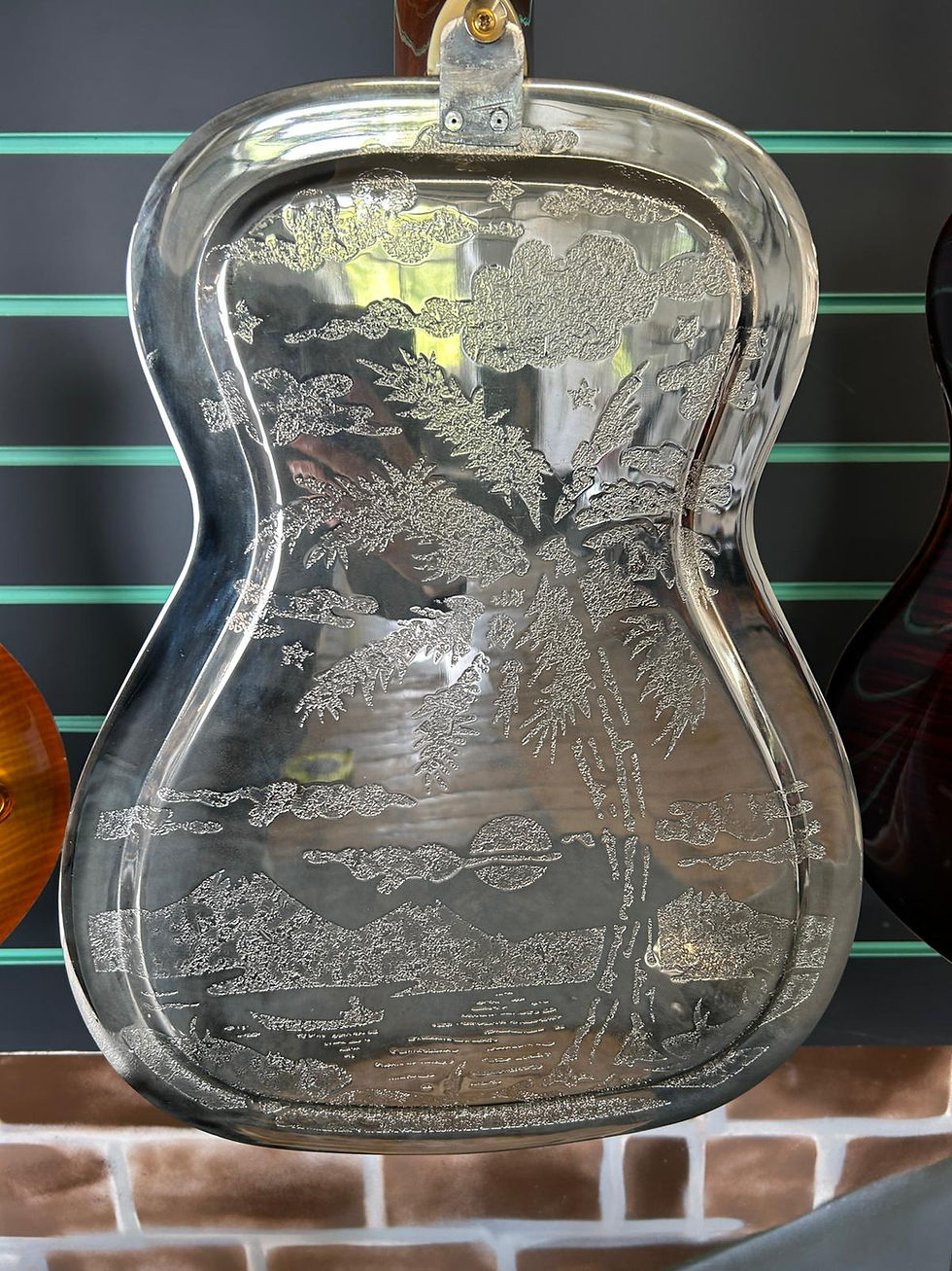 Thumbnail: Ozark 3515BTE Thinline Resonator Nickel Plated Electro Acoustic Guitar