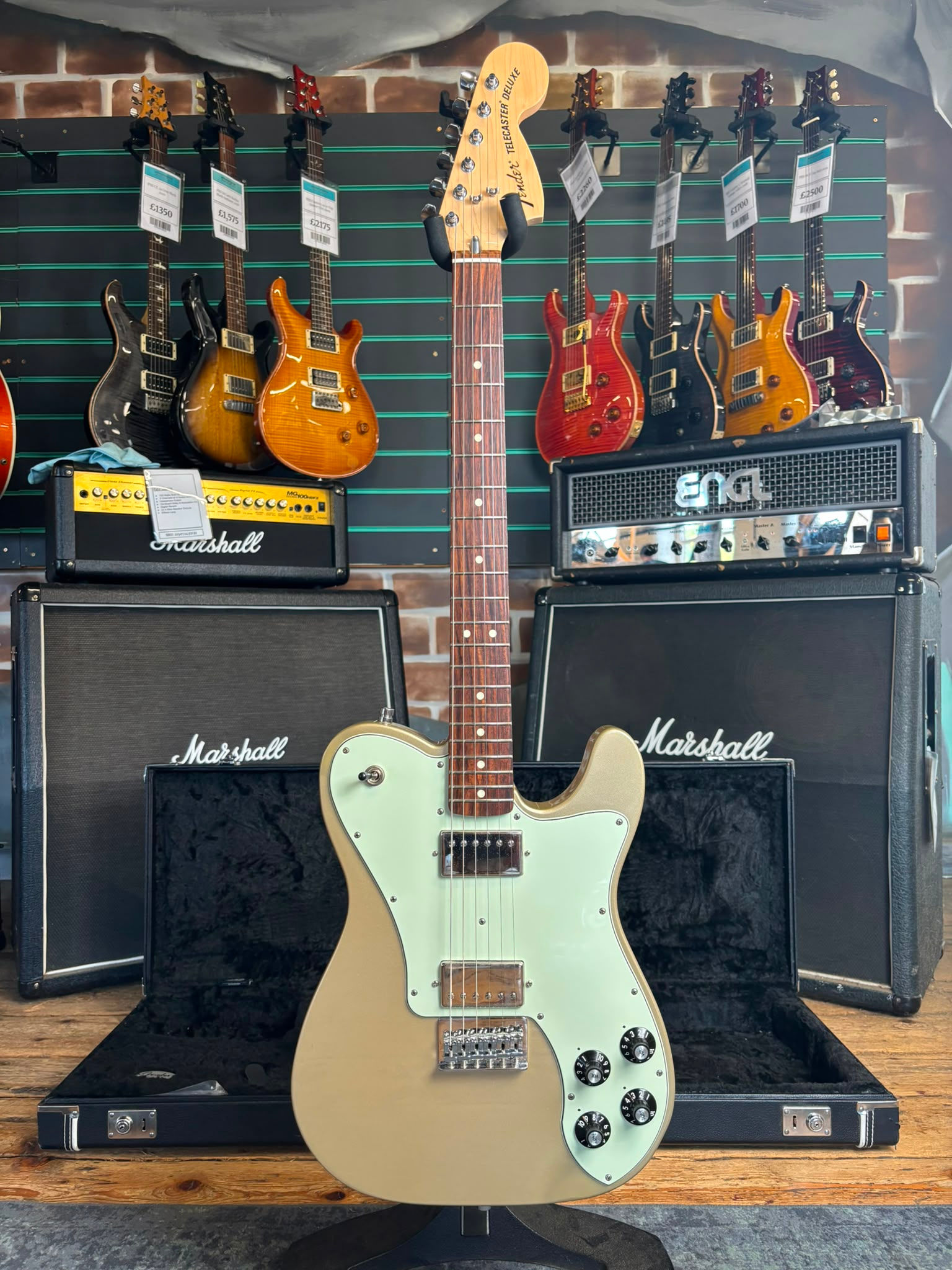 Fender Chris Shiflett Telecaster Deluxe Shoreline Gold 2023 Electric Guitar