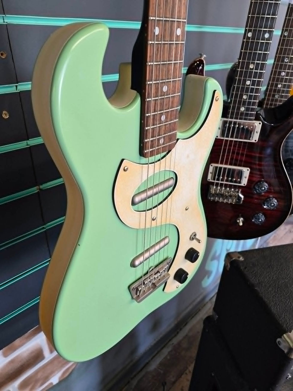 Thumbnail: Danelectro Dano 63 Reissue Aqua Electric Guitar