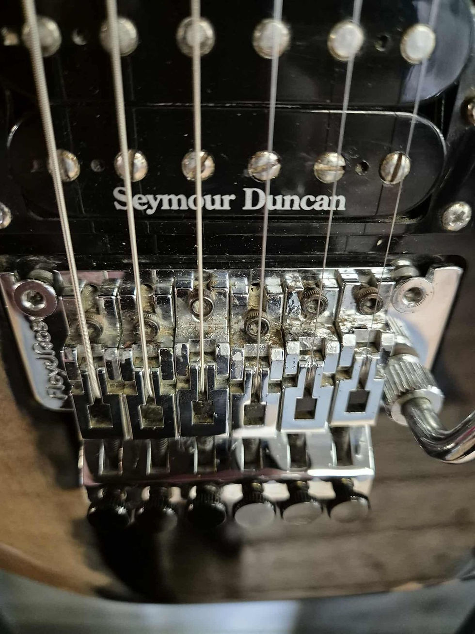 Thumbnail: ESP LTD Michael Wilton Demon Signature Distressed Black/Demon Graphic Guitar