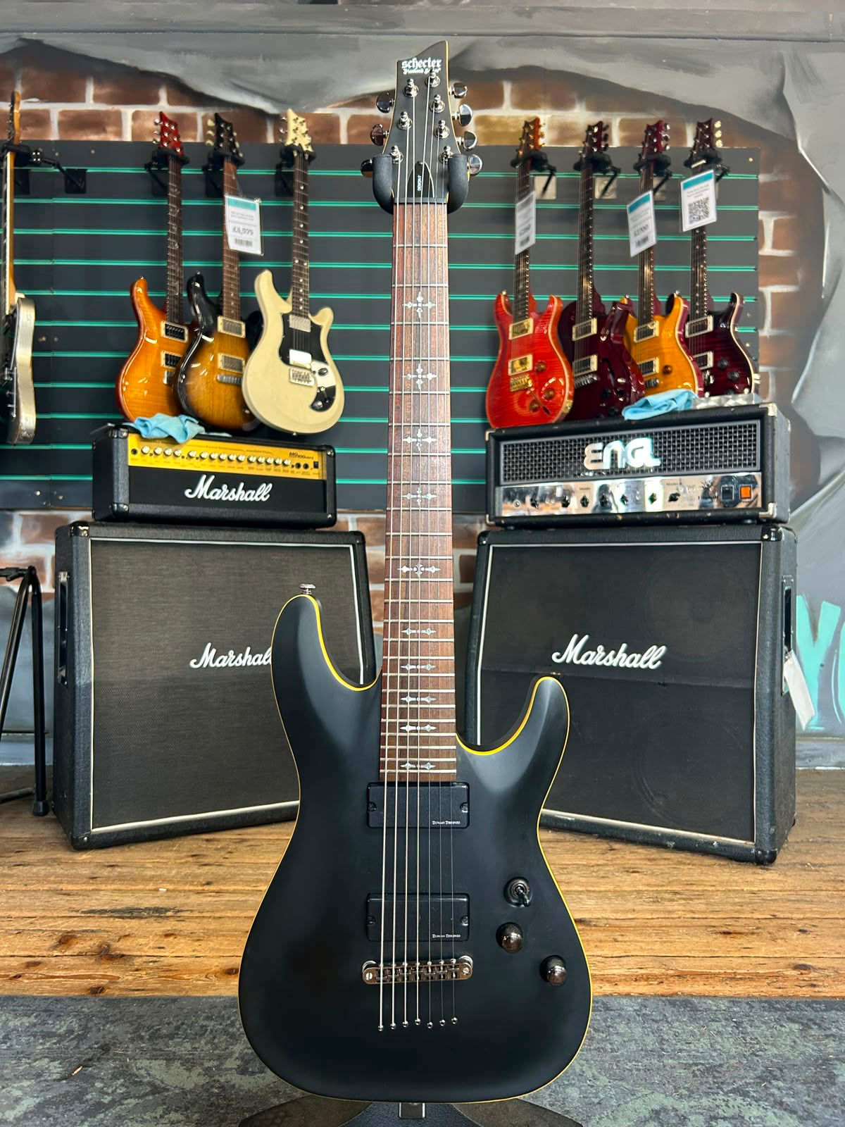 Schecter Demon-7 Satin Black 2016 7-String Electric Guitar