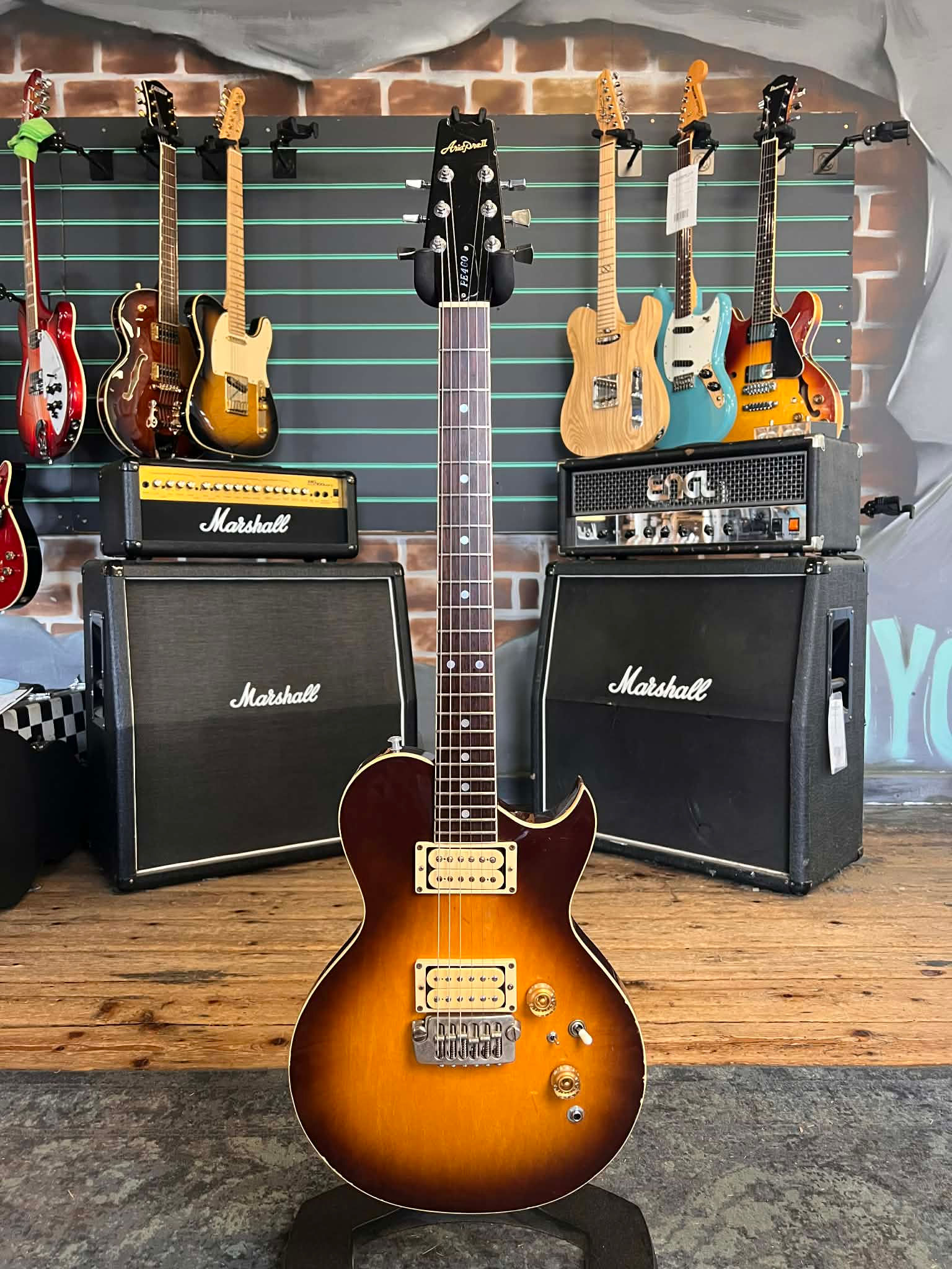 Aria Pro II PE-460 Sunburst 1980 Vintage MIJ Electric Guitar