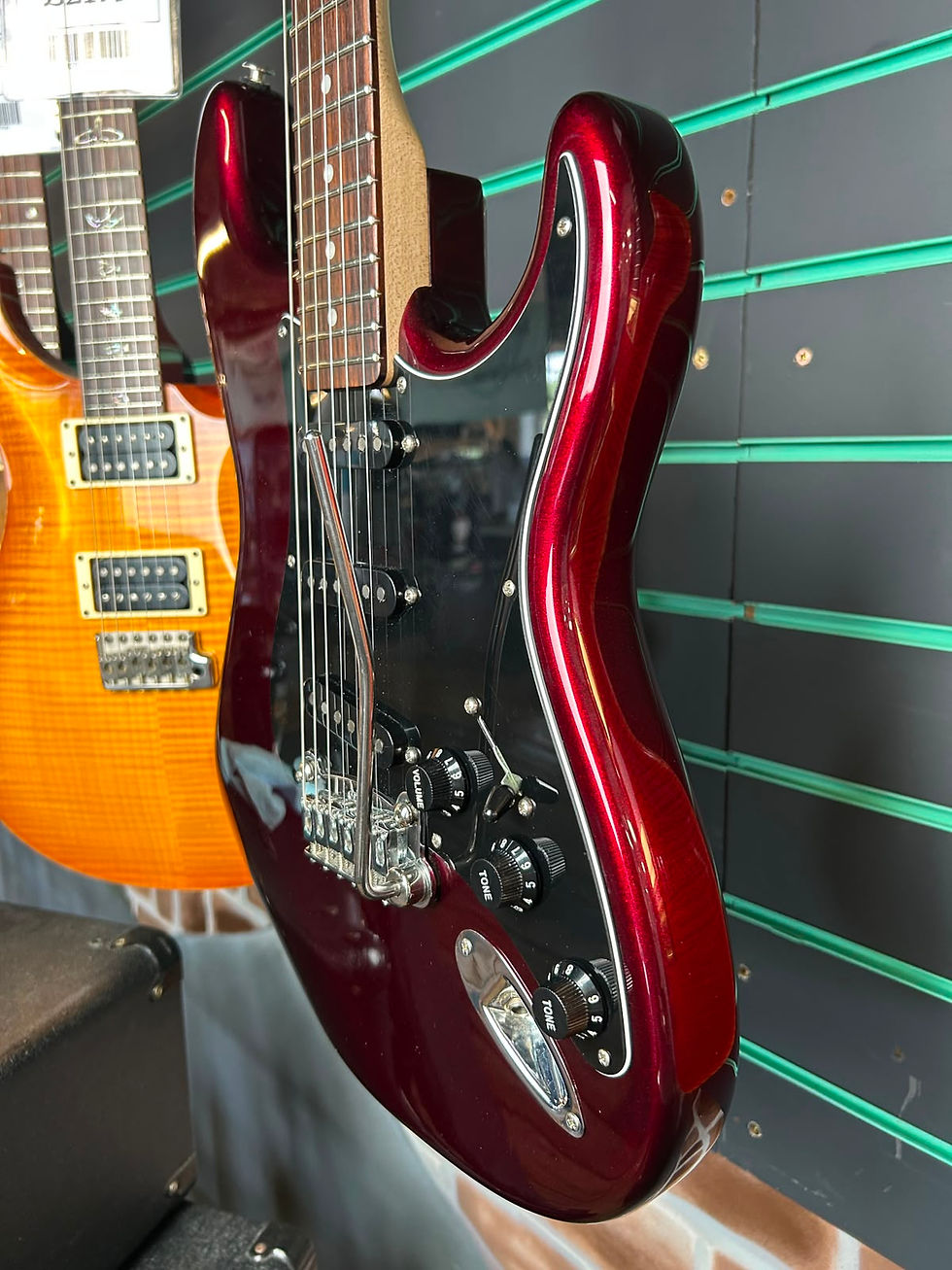 Thumbnail: G&L Fullerton Standard Legacy 2018 Ruby Red Metallic Electric Guitar