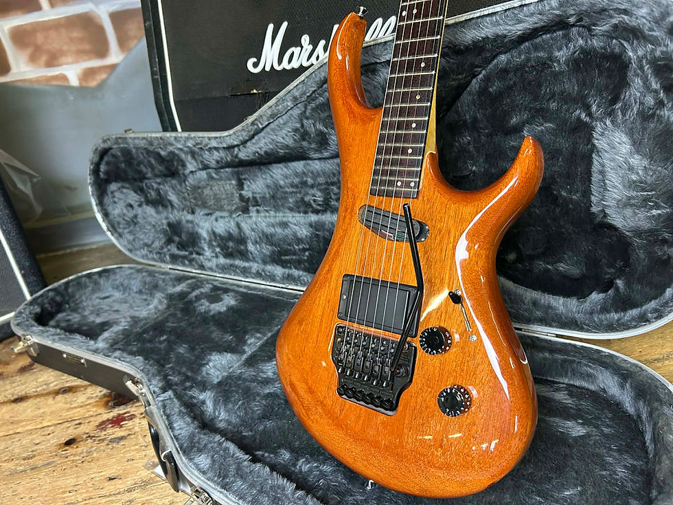 Thumbnail: JJ Hucke Custom Build c.1980s Gloss Natural Custom Made Electric Guitar