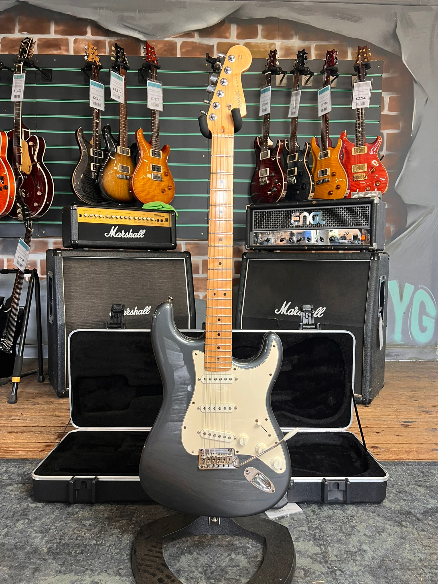 Fender American Standard Stratocaster Charcoal Frost Metallic 2008 Electric Guit