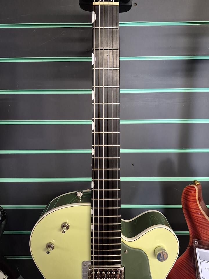 Thumbnail: Gretsch G6118T Double Anniversary Two-Tone Smoke Green 2005 Electric Guitar