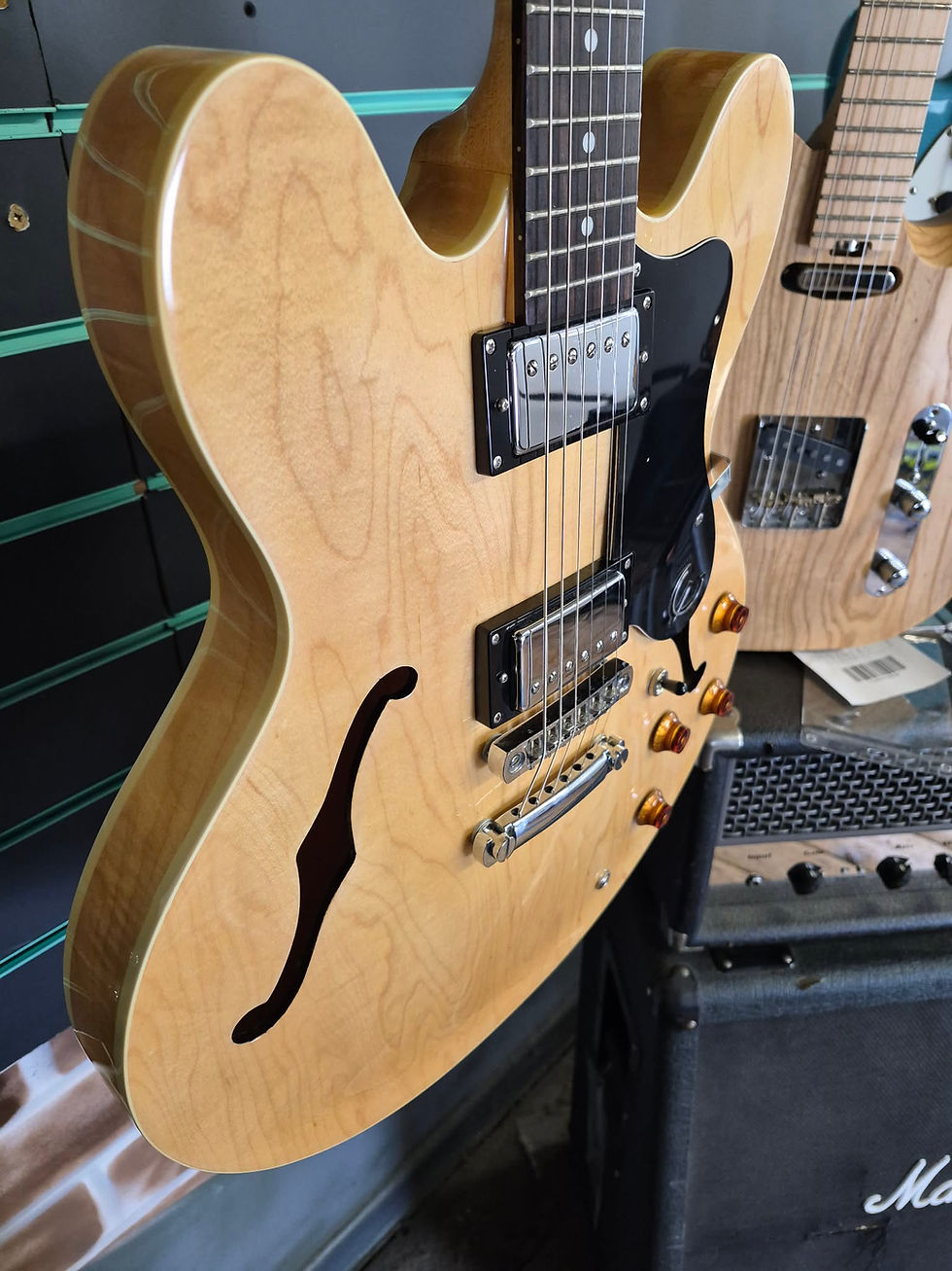 Thumbnail: Epiphone Dot Natural Gloss 2000 Semi-Hollow Electric Guitar