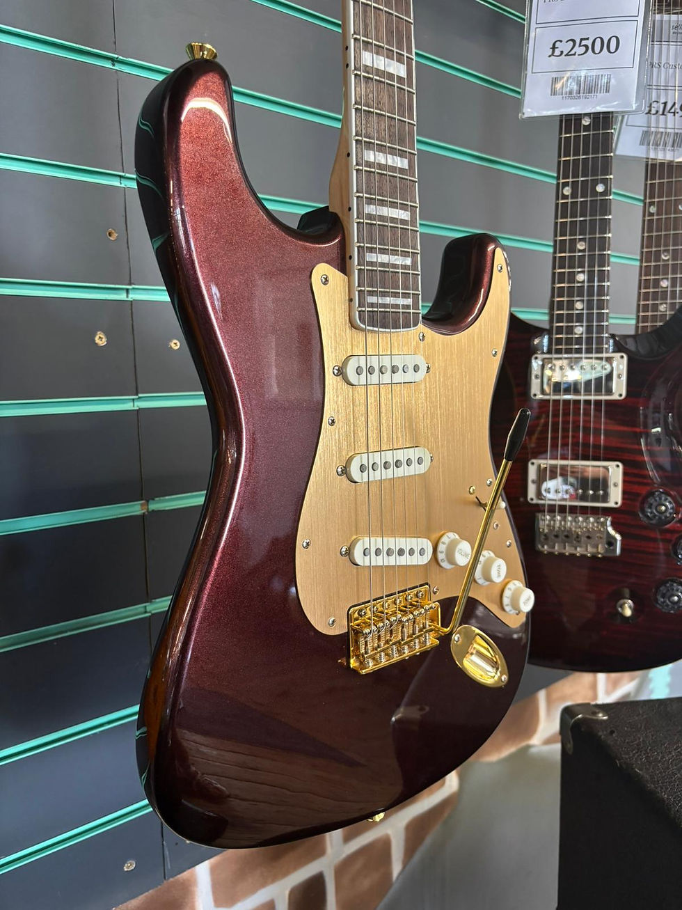 Thumbnail: Squier 40th Anniversary Stratocaster Gold Edition Ruby Red Metallic