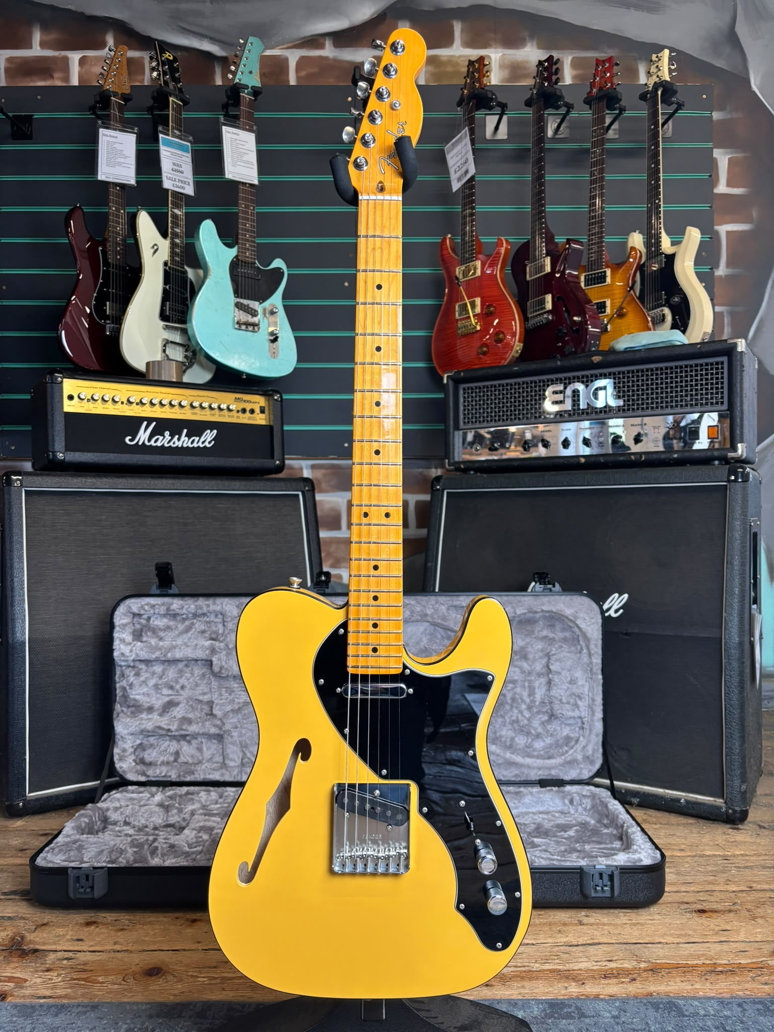 Fender Telecaster Britt Daniel Thinline 2021 Amarillo Gold Electric Guitar