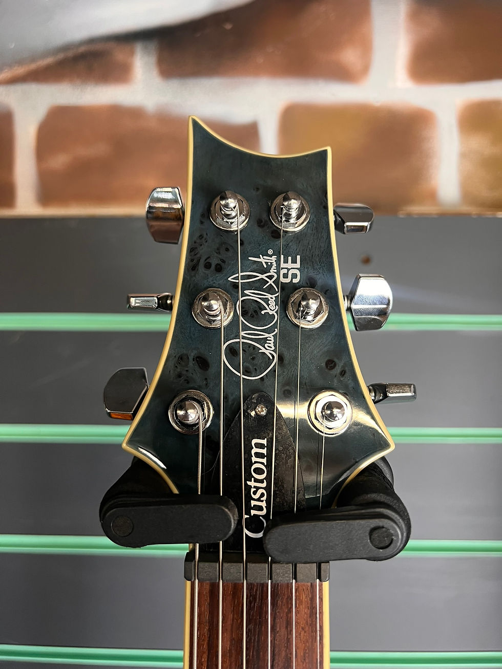 Thumbnail: PRS SE Custom 24 Exotic Poplar Burl Ltd Edition 2019 Whale Blue Electric Guitar