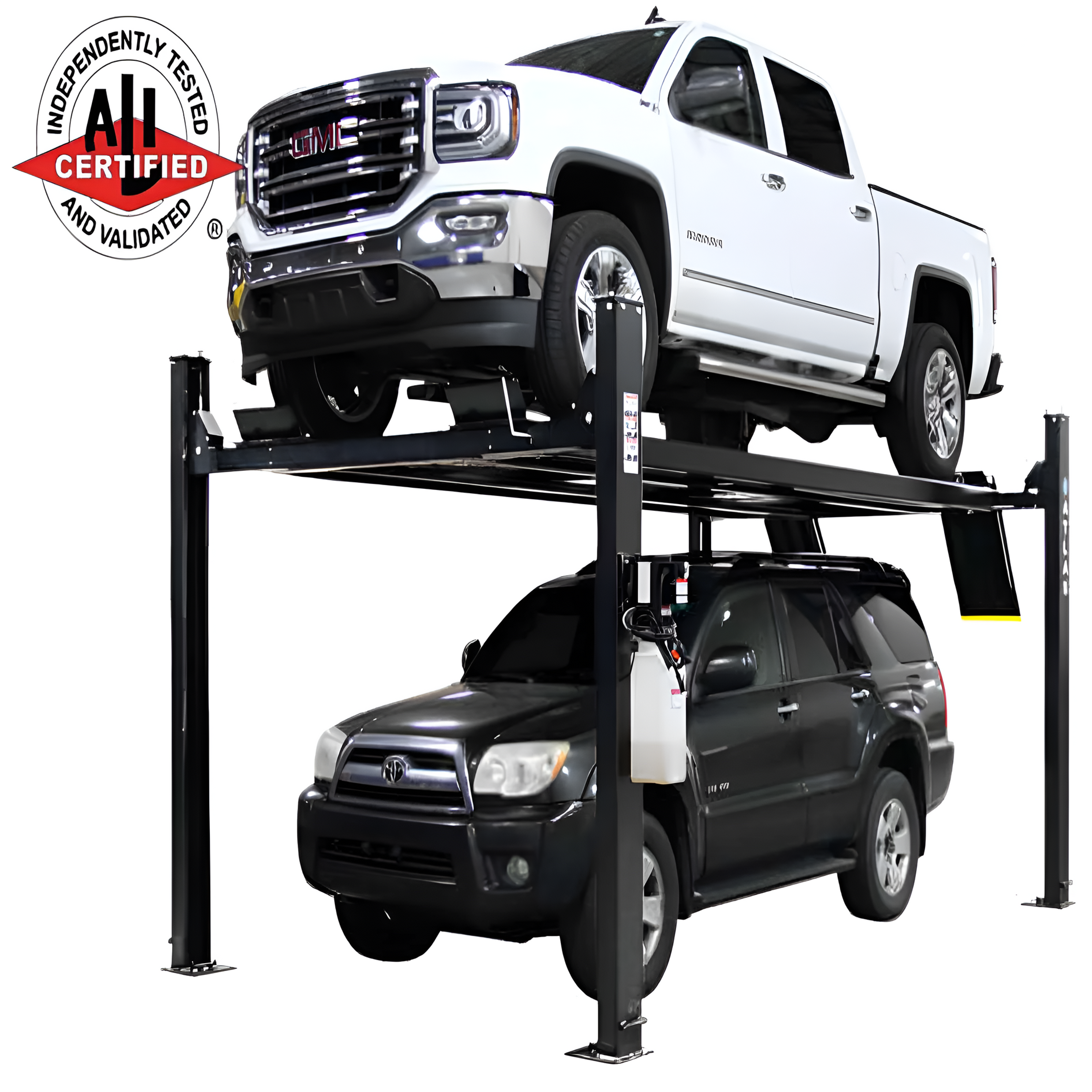 Atlas Apex 9 Four-Post Parking Lift – 9,000 lb, ALI Certified