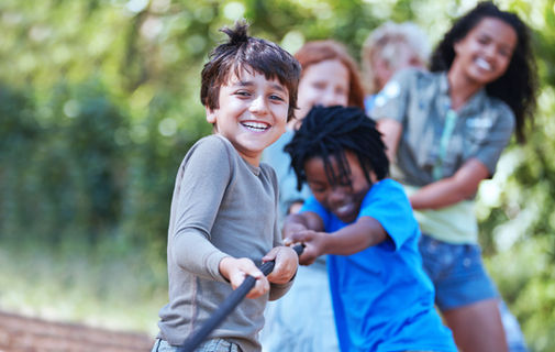 Kids Playing Tug of War