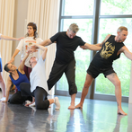 NIPAI students during a practical lesson in theatre directing