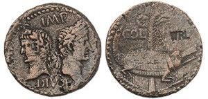 RPC 525 RIC 159 AE AS Augusto y Agripa N