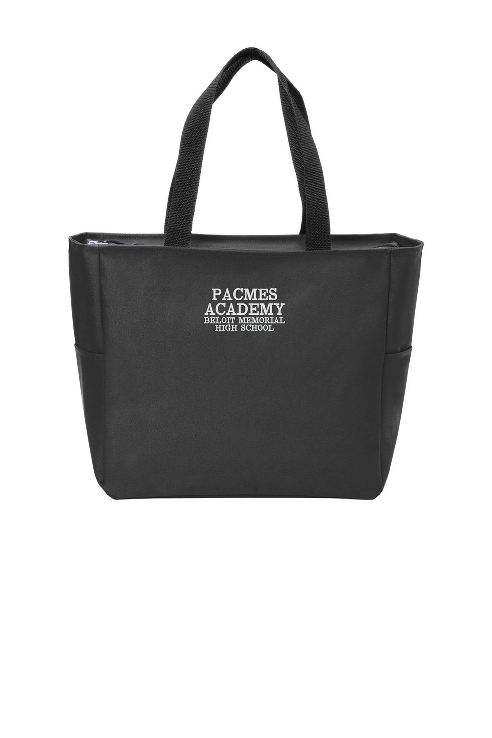 Thumbnail: PACMES Black Embroidered Essential Zip Tote