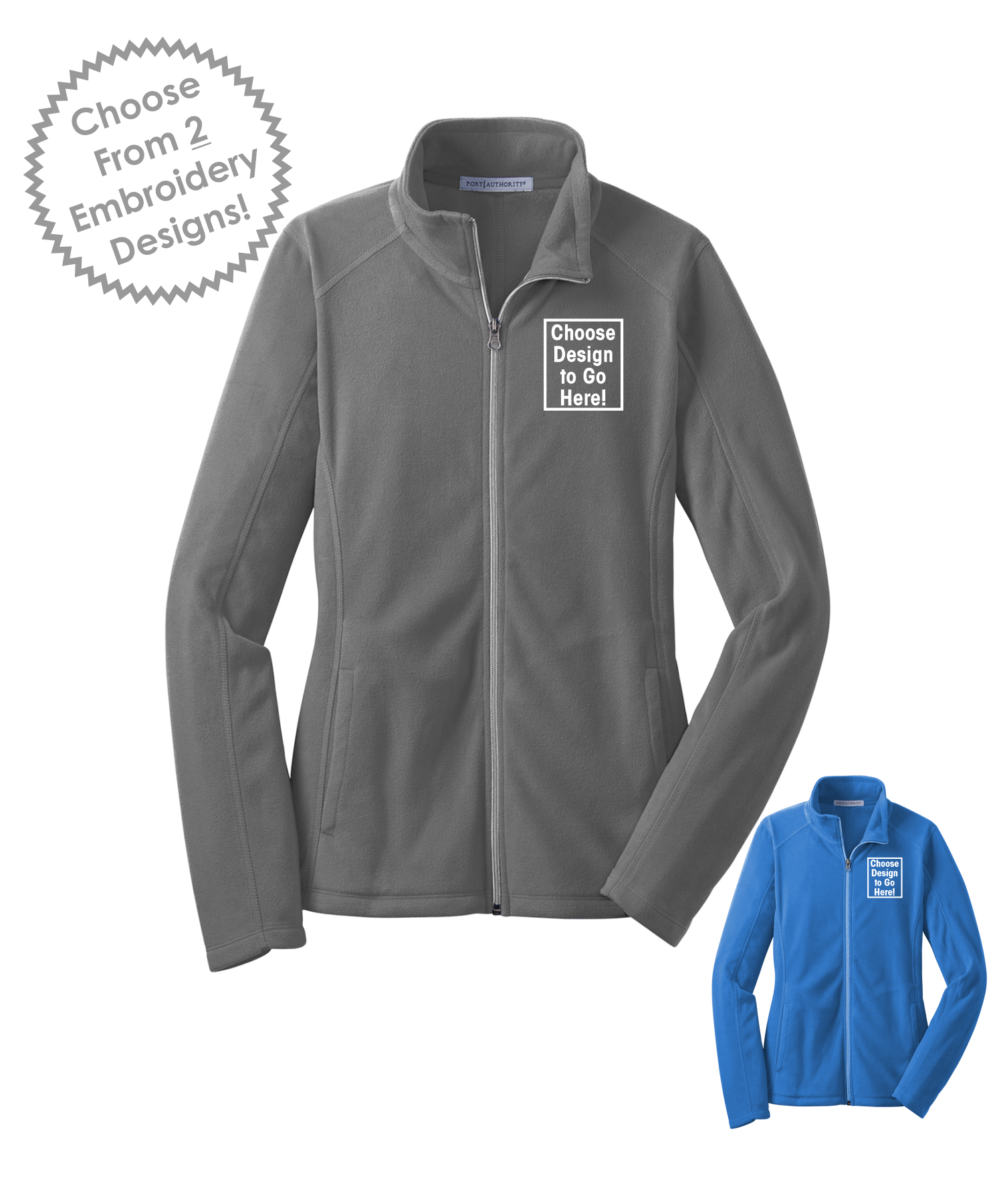 St. Paul's Athletics Embroidered Ladies Microfleece Full Zip Jacket