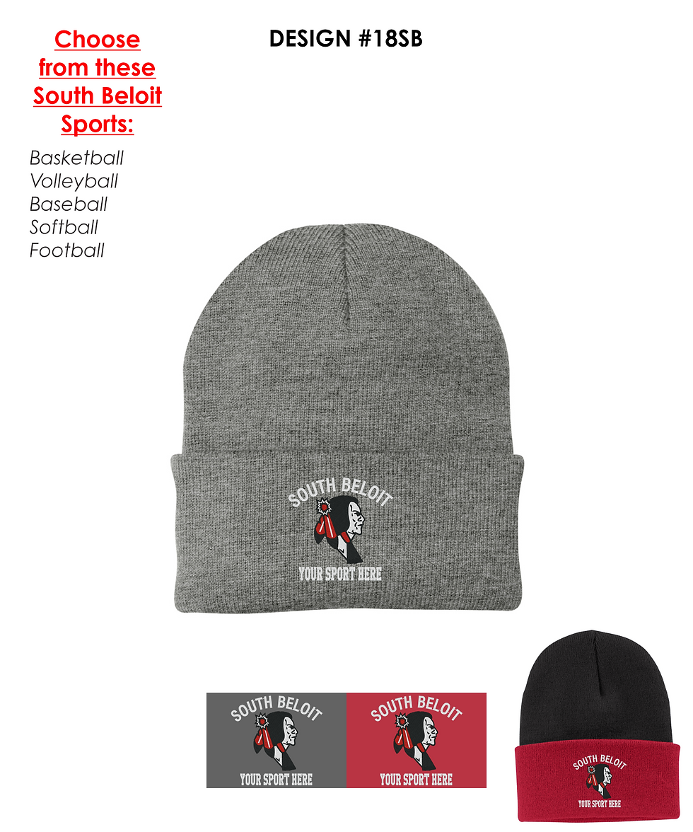 Thumbnail: South Beloit Athletics Embroidered Port &amp; Company® - Knit Cap