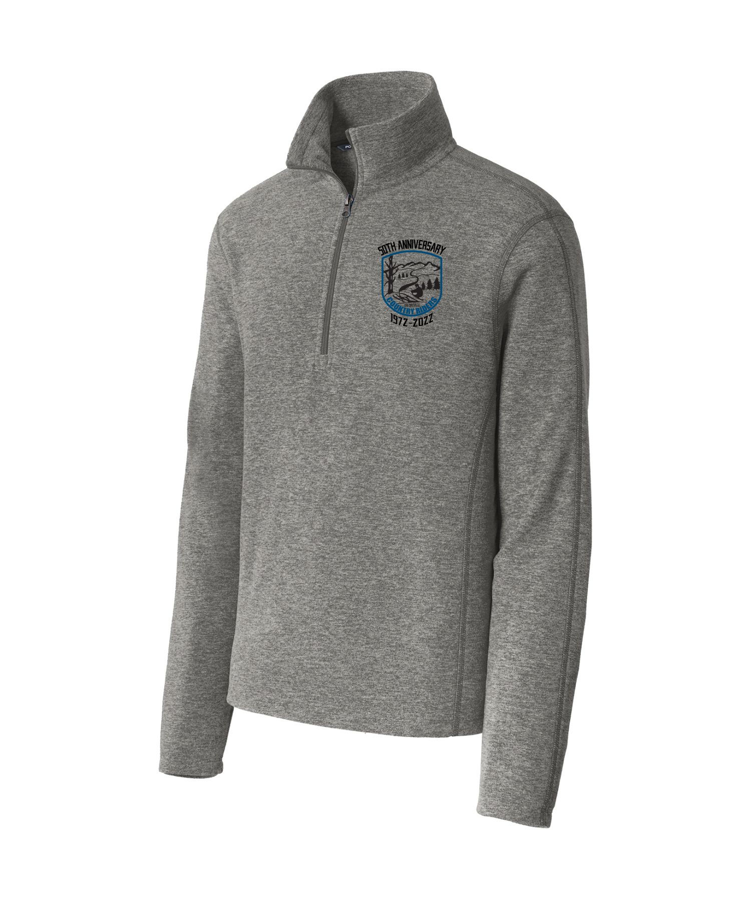 OCR 50th Anniversary Logo Port Authority Heather Microfleece 1/2-Zip Pullover