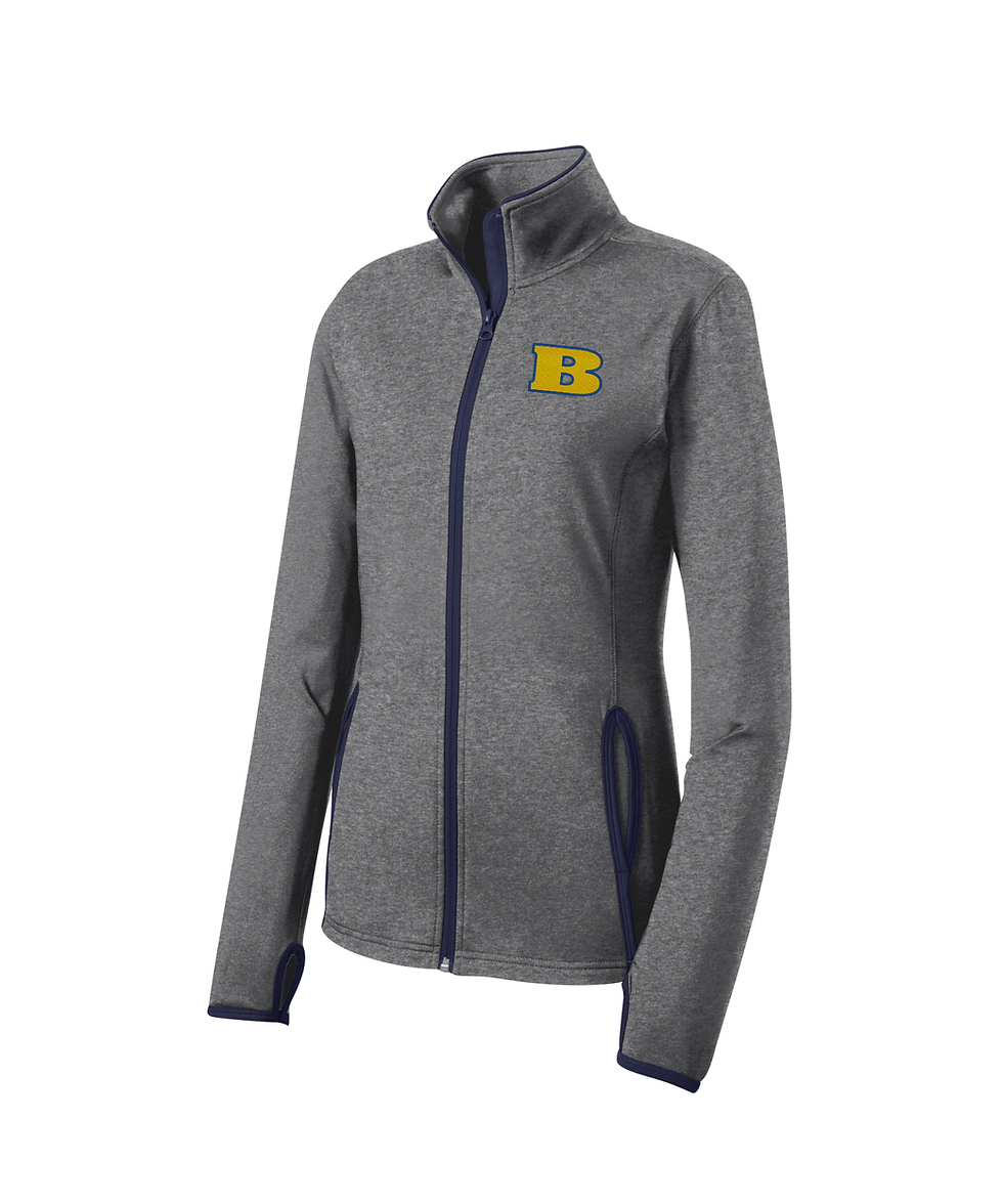 Embroidered Sport-Tek® Ladies Stretch Contrast Full-Zip Jacket -BC#28-True Navy