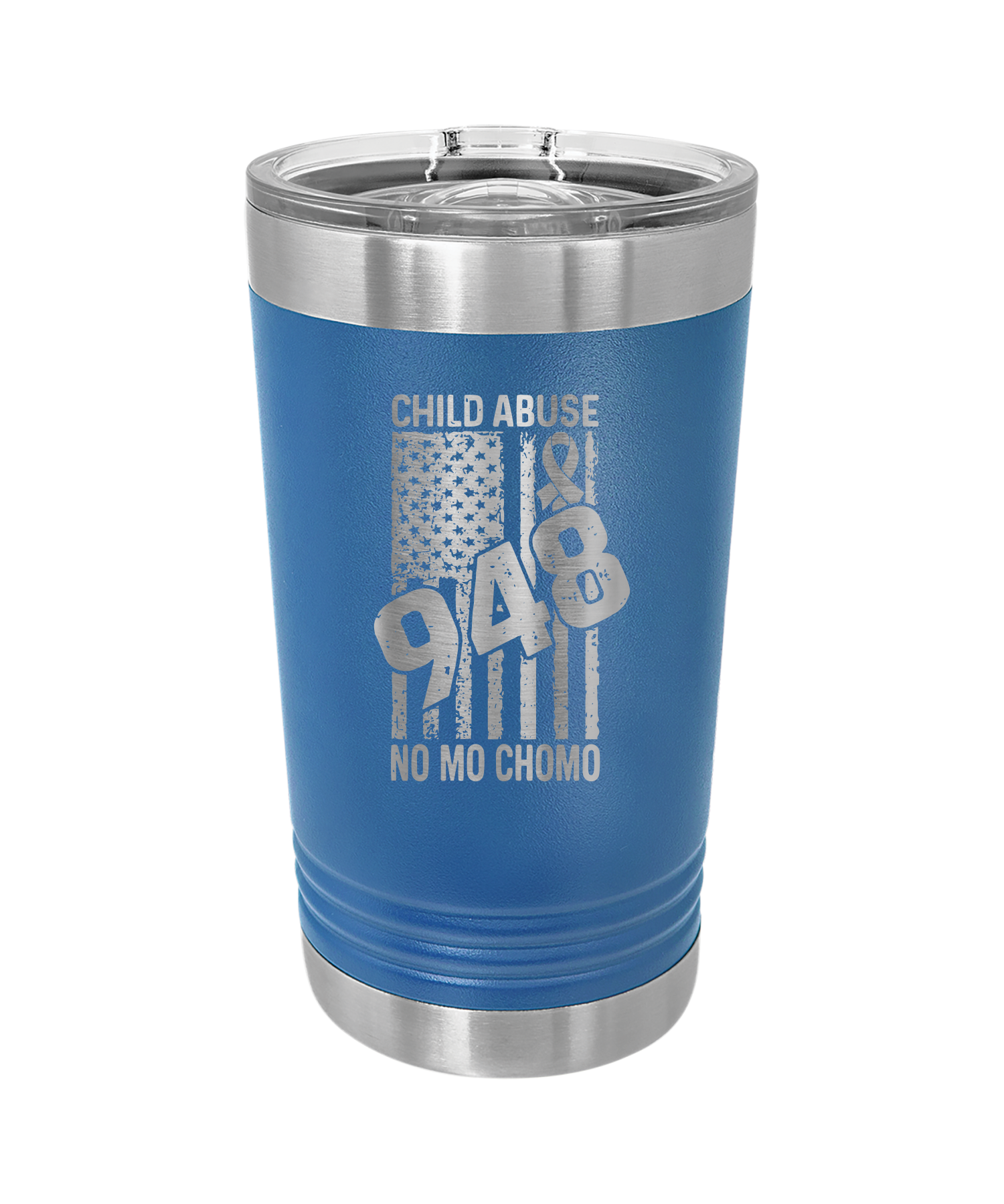 Child Abuse 948 Engraved Polar Camel 16 oz. Pint with Slider Lid