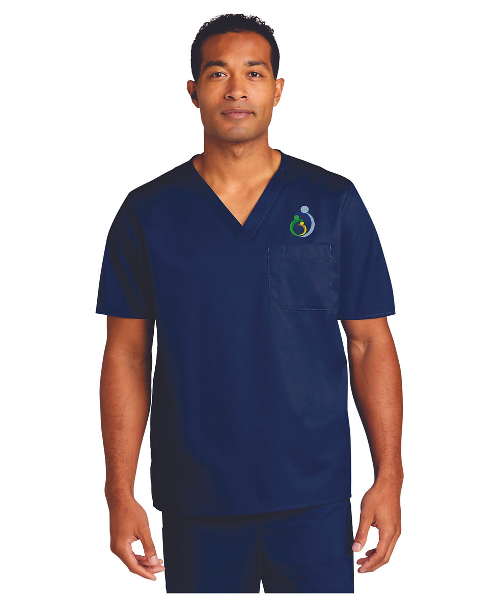 Thumbnail: ACHC Embroidered WonderWink Unisex Chest Pocket V-Neck Top